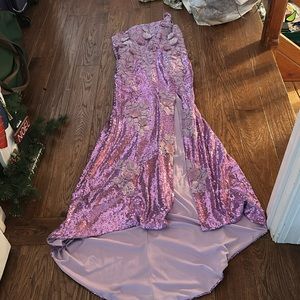 Flowers By Zoe Purple Glam Pop Sequin Dress main image 1